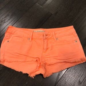 Neon orange shorts